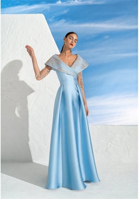 ABITO SCOLLO A BARCA CON MANICHE MISCHALIS | Abiti | M1 84852